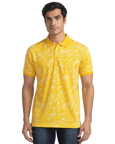 Colorplus Men Printed Tailored Fit Polo T-Shirt