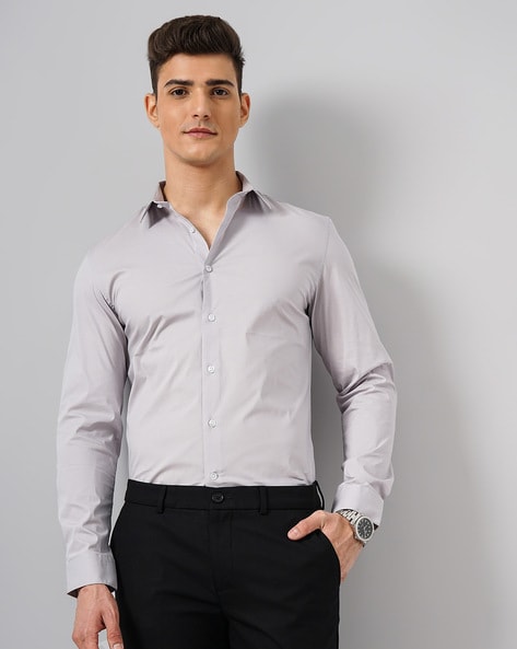 Celio Solid Slim Fit Shirt