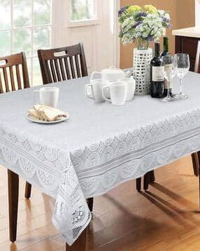 Embroidered 6-Seater Rectangle Table Cover-image-34