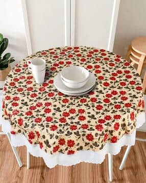 Floral Print Dining Table Cover 60"