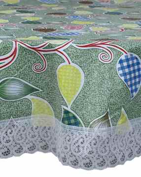 dakshya industries Leaf Print Dining Table Cover 60"-picture-40