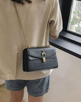 styli Women Croc-Embossed Sling Bag-picture-17