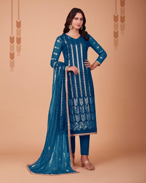 Buy Blue Kurta Suit Sets for Women by ETHNIC YARD Online Ajio