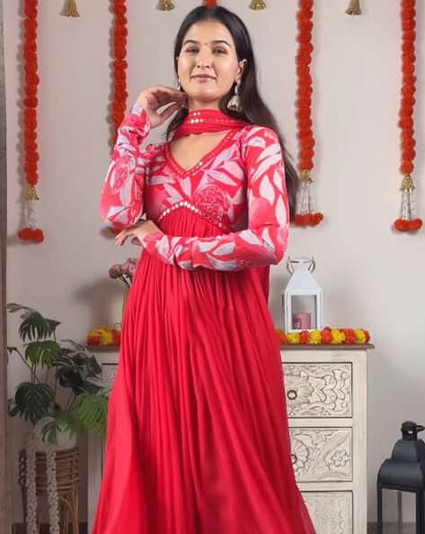 Buy BLACK SCISSOR Women Fit and Flared maxi Gow Online | Ajio.com