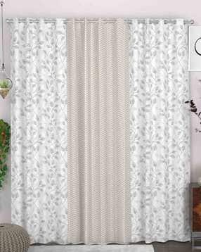 chhavi india 210 TC Set of 3 Floral Print Door Curtains-picture-17