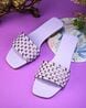 Buy Lavender Flat Sandals for Women by CREATTOES Online | Ajio.com