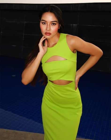Buy Uptownie Women Ribbed Bandage Bodycon Dress Online | Ajio.com