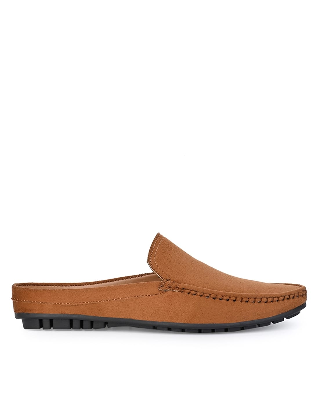Buy Styli Men Faux Suede Open Back Mules Online | Ajio.com