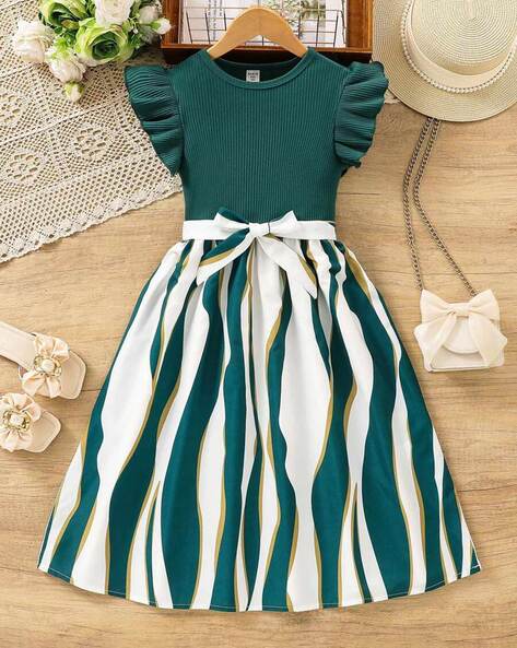 Buy Green Dresses Frocks for Girls by Thoillling Online Ajio