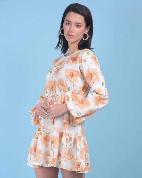 Buy Peach Dresses for Women by Crimsoune club Online | Ajio.com