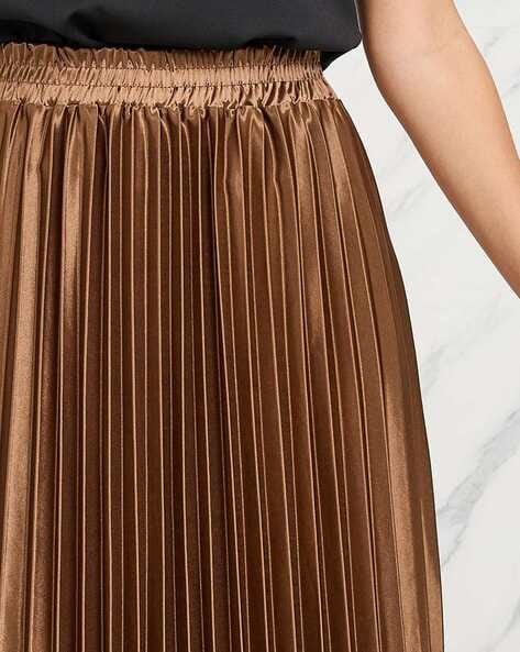 Buy metallic pleated skirt online best sale