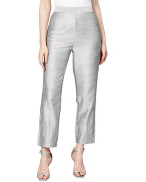 Women Heathered Relaxed Fit Pants-image-32