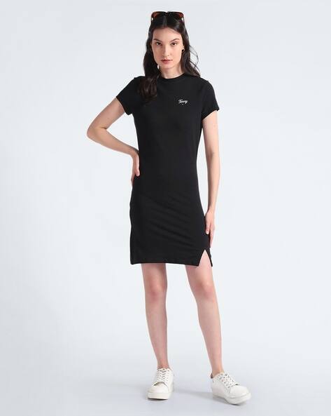 bodycon dress t shirt Ivory Contour Jersey Mini Tshirt Dress