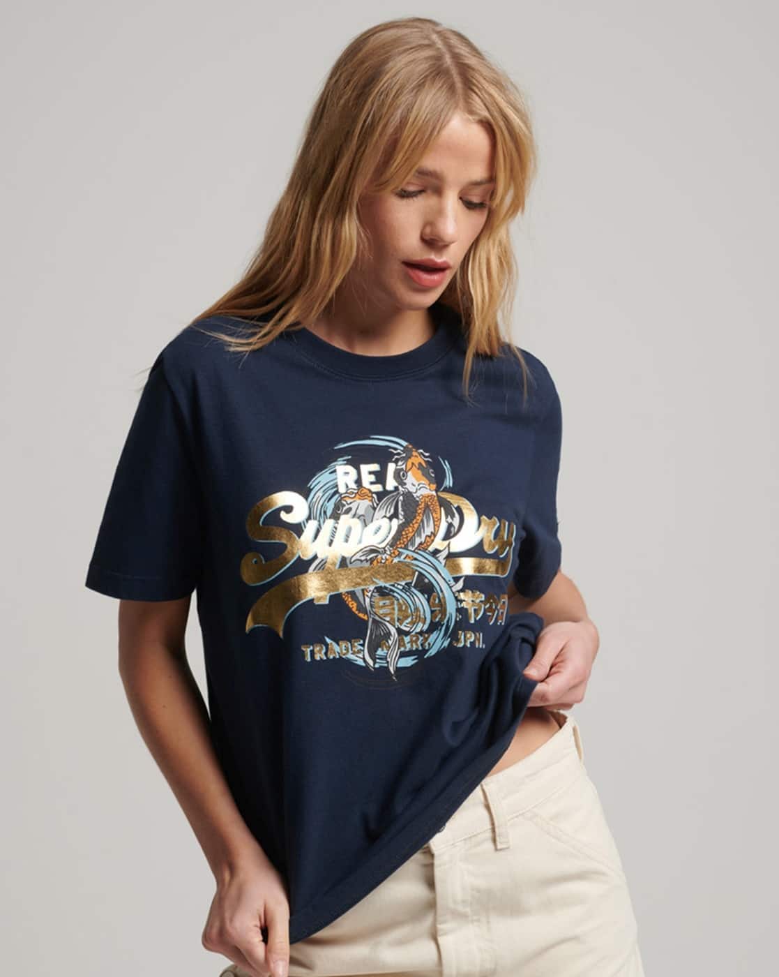 Buy Navy Blue Tshirts for Women by SUPERDRY Online | Ajio.com