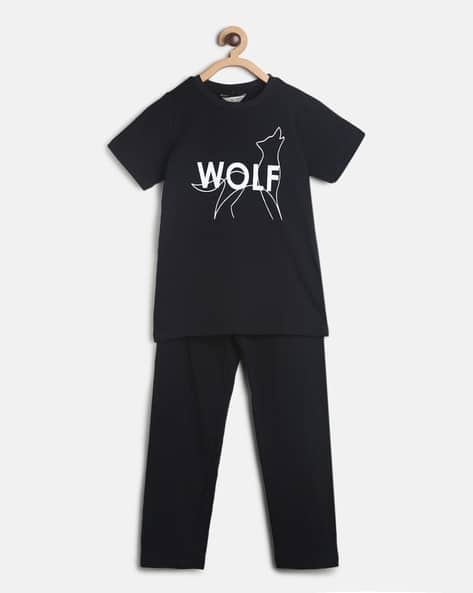 TALES & STORIES Boys Graphic Print Lounge T-Shirt & Pyjamas Set