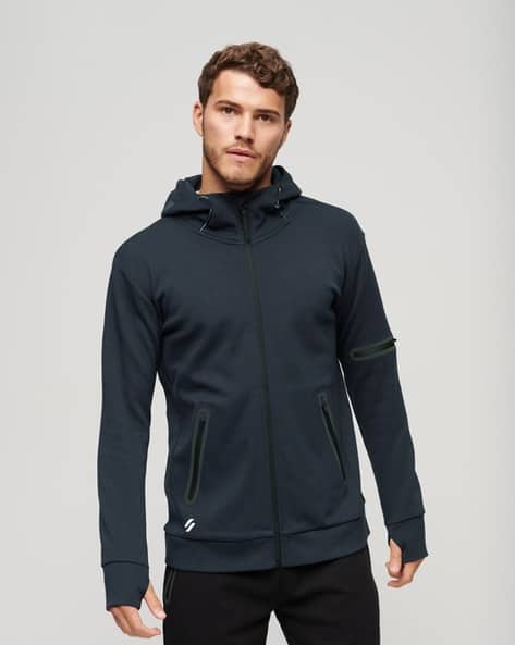 Superdry Funnel Neck Hoodie Mens Men Gymtech Zip-Up Hoodie