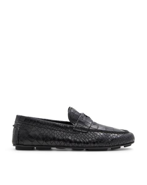 Men Slip-On Mocassins with Leather Upper