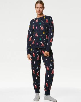 Christmas Pajamas Ladies Marks And Spencer Pyjamas Buy Navy