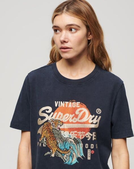 Superdry ロゴ Vl Heritage Relaxed クルーネック 半袖 Tシャツ Superdry VL Heritage Relaxed T-Shirt - Optic | eBay