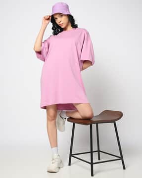 purple oversized t shirt dress COS Oversized T-Shirt Dress