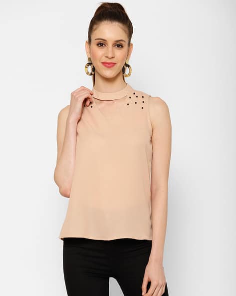 tops with pearl embellished