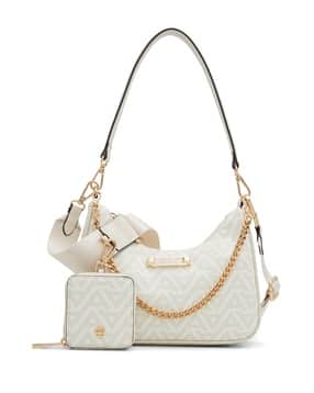aldo Women Logo Embossed Shoulder Bag with Detachable Strap-picture-40