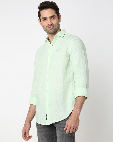 Superdry Studios Casual Linen Long-Sleeve Shirt