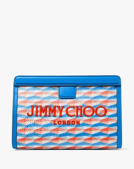 Buy Jimmy Choo Avenue Pouch Bag | Blue Color Women | AJIO LUXE