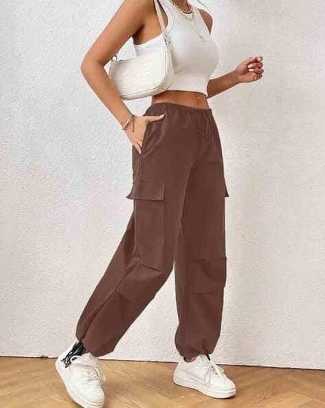 Buy Brown Trousers \u0026 Pants for Women by Broadstar Online | Ajio.com