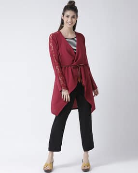 kassually Women Regular Fit Shrug with Waist Tie-Up-picture-18
