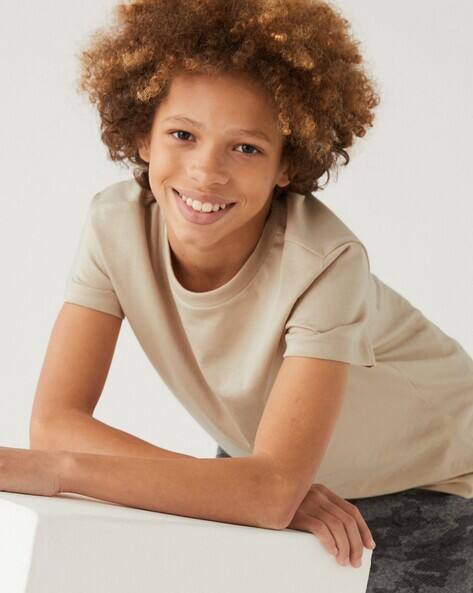 Marks & Spencer Boys Relaxed Fit Crew-Neck T-Shirt
