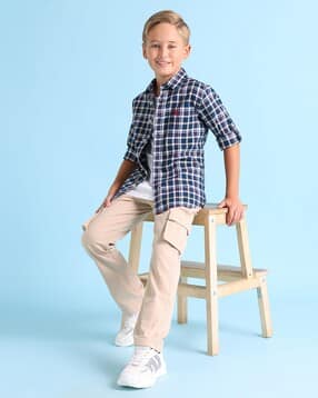 Boys Plaid Check Shirt