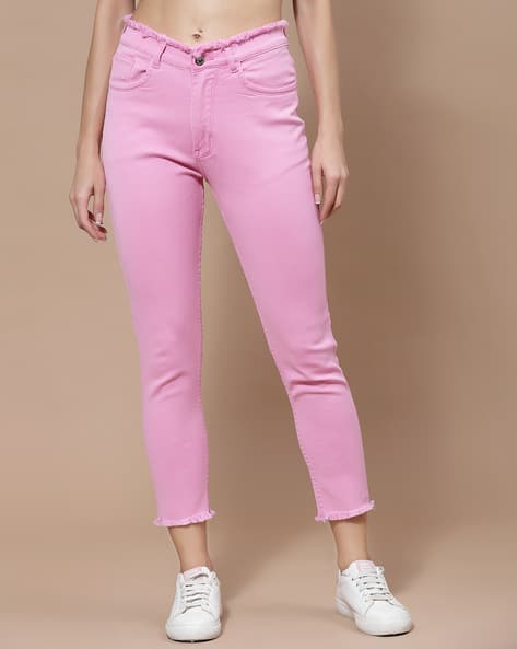 Buy Pink Jeans Jeggings for Women by Kassually Online