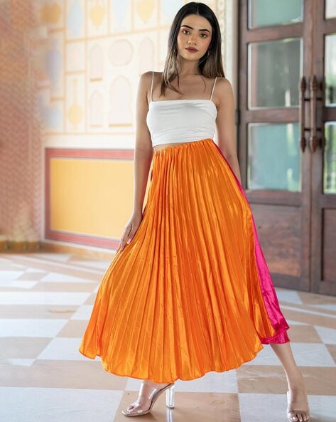 Buy Orange Skirts Ghagras for Women by Tistabene Online Ajio