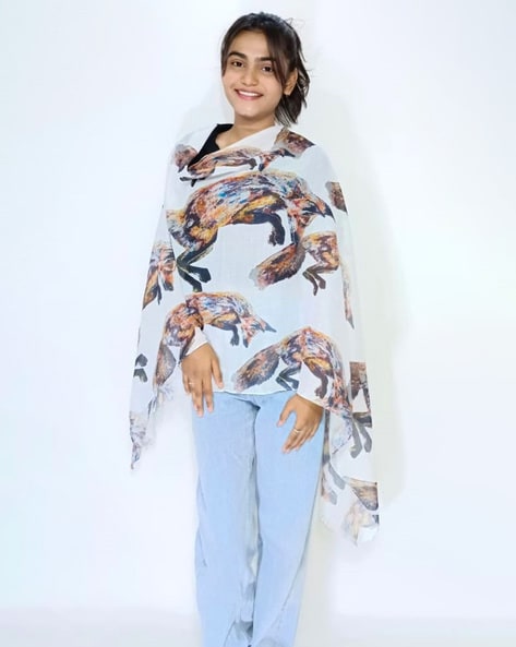 Women Graphic Print Stole Price in India