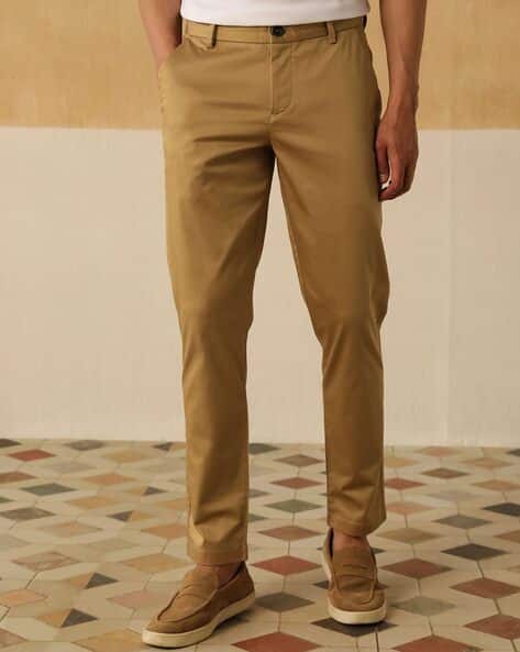 Slim Fit Flat-Front Trousers