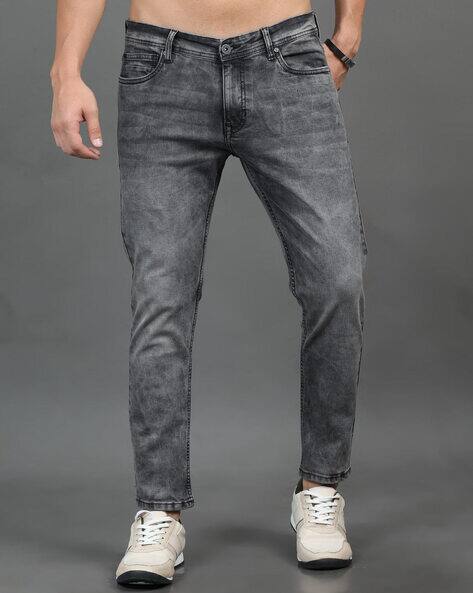 Men Lightly Washed Slim Fit Jeans