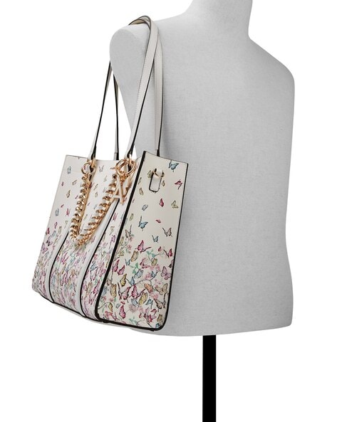 Light pink contrast snake panel tote bag best sale