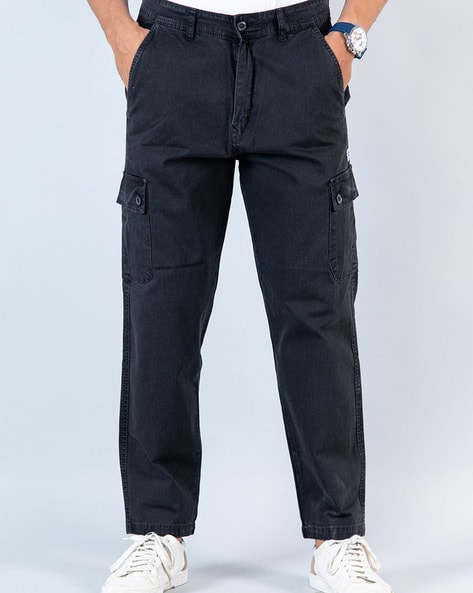 Flat-Front Cargo Pants