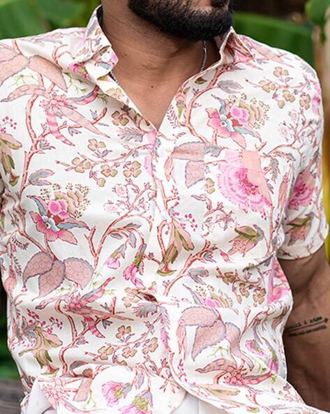 mens floral pocket tee