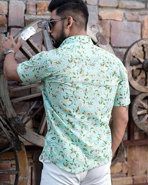 mens floral pocket tee