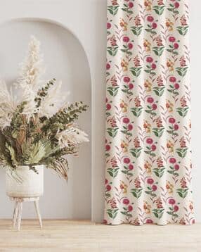 urban space Set of 2 Floral Print Door Curtains-picture-23