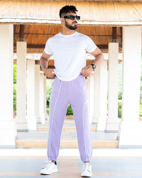 Mens purple track pants sale