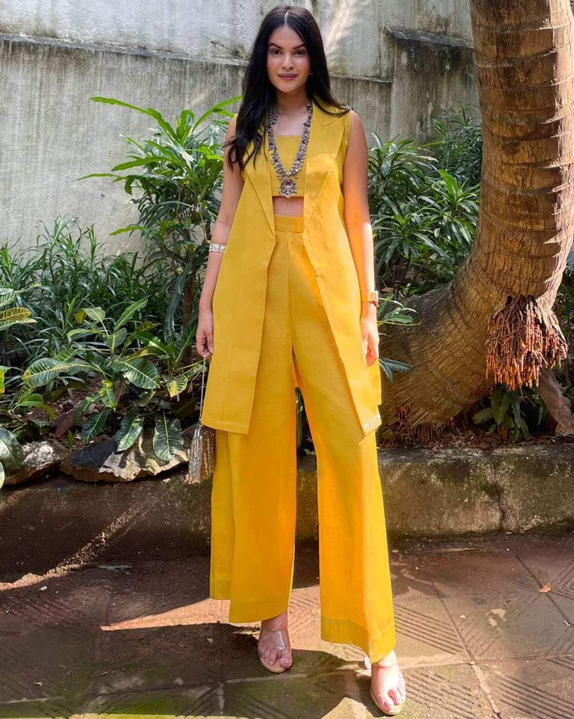 Buy Mustard Co-ord Sets for Women by Uptownie Online