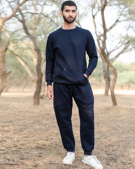 Mens cotton tracksuit set online