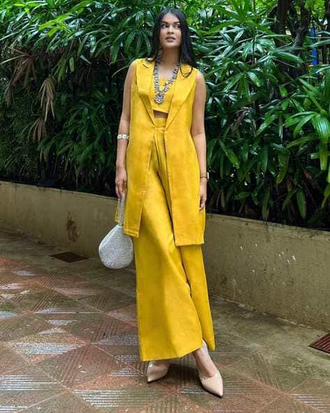 Women Linen 3-Piece Co-Ord Set