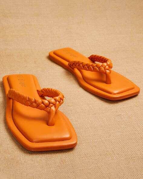 Buy Orange Flat Sandals for Women by Ginger by Lifestyle Online