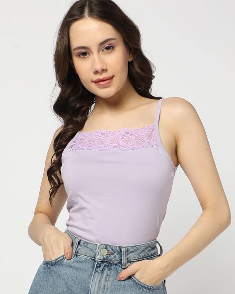 Buy YOUSTA Women Lace Square-Neck Camisole Online | Ajio.com