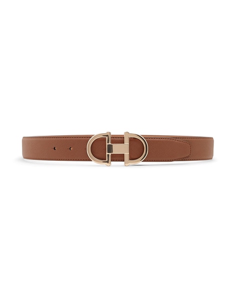 Men Leather Belt with Buckle Closure