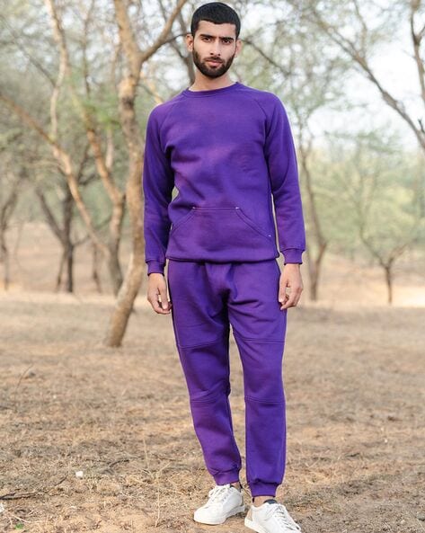 Dark purple joggers sale